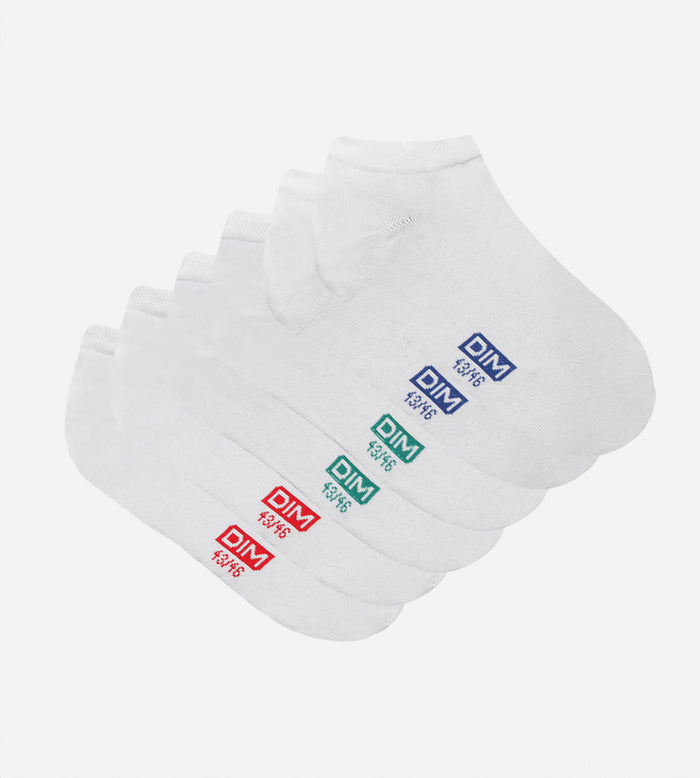 Lot de 3 paires de socquettes blanches en coton Homme