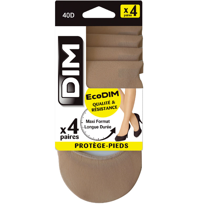 Lot de 4 protège-pieds clairs EcoDIM opaques 40D