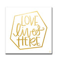 'Love Lives Here' Wrapped Canvas Wall Art