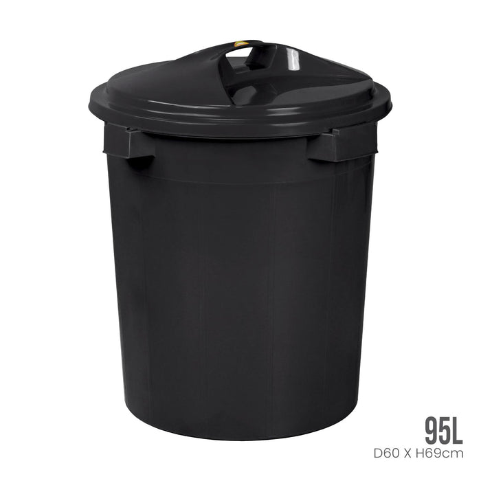 LUCKY PAIL W LID 25 GAL (518-BLK)