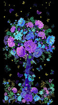 Luminous - Floral Tree Panel - Panel-CM2980 Black