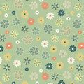 Majestic Garden - Flower Field Sage Green - 15258M-41