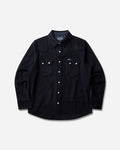 Wrangler Wool Western Shirt Dark Navy Dark Navy Shirts Longsleeve Shirt F112386937 Dark Navy
