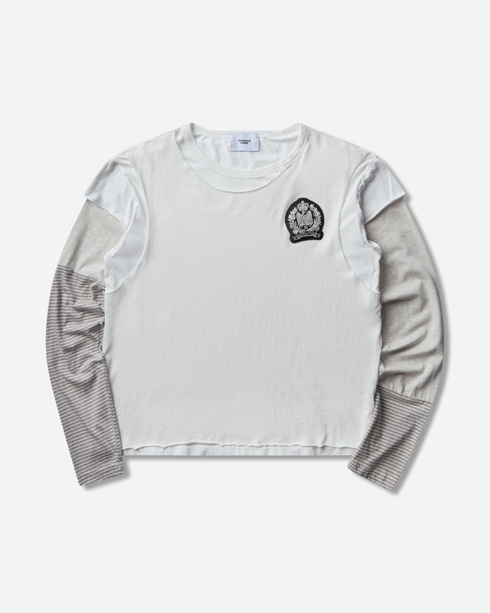 Protocol Index Layered Patch Long Sleeve Ivory T-Shirts Longsleeve PI26FWMT04 IVORY