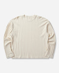 mfpen Round Neck Sweater Ecru Inverted Ajour Stripe Sweatshirts Crewneck M326-052 White