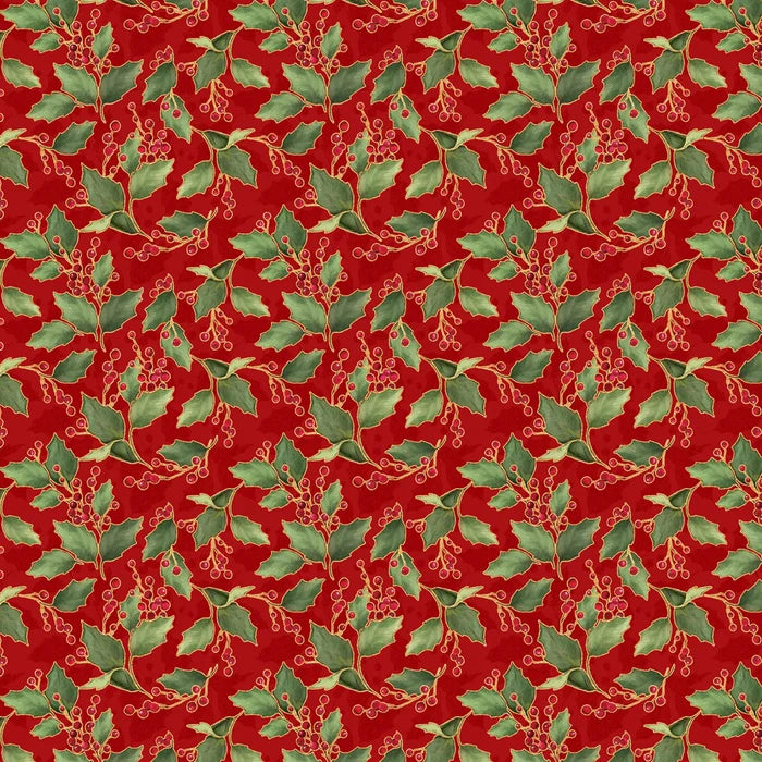 Merry & Bright - Holly and Berries Red - W130-020-363
