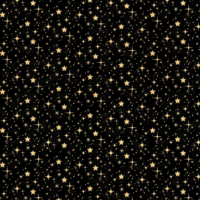 Merry & Bright - Stars Black - W130-022-722