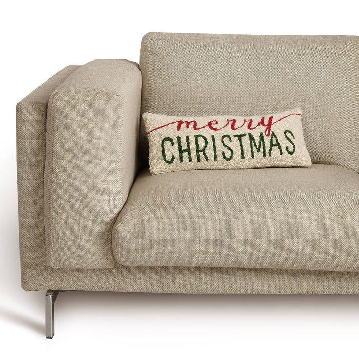 Merry Christmas Hook Pillow - Velvet Backing-[product_category]-Whatsoever Things