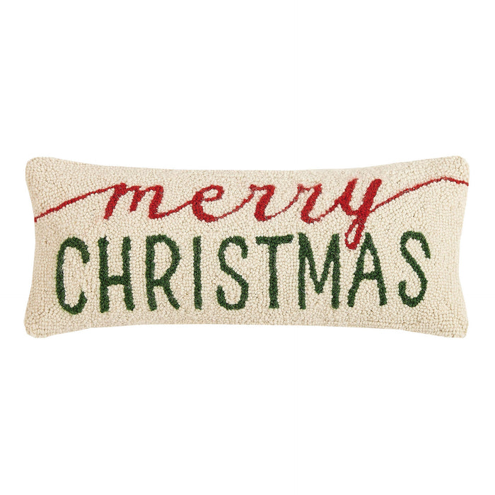 Merry Christmas Hook Pillow - Velvet Backing-[product_category]-Whatsoever Things