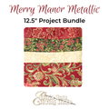 Merry Manor Metallic - Fabric Bundle | Four 12.5" x WOF