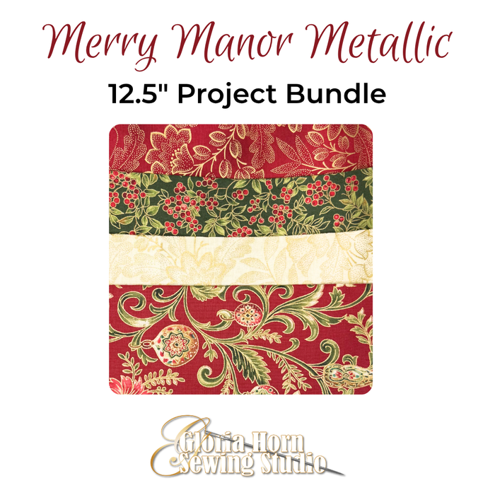 Merry Manor Metallic - Fabric Bundle | Four 12.5" x WOF