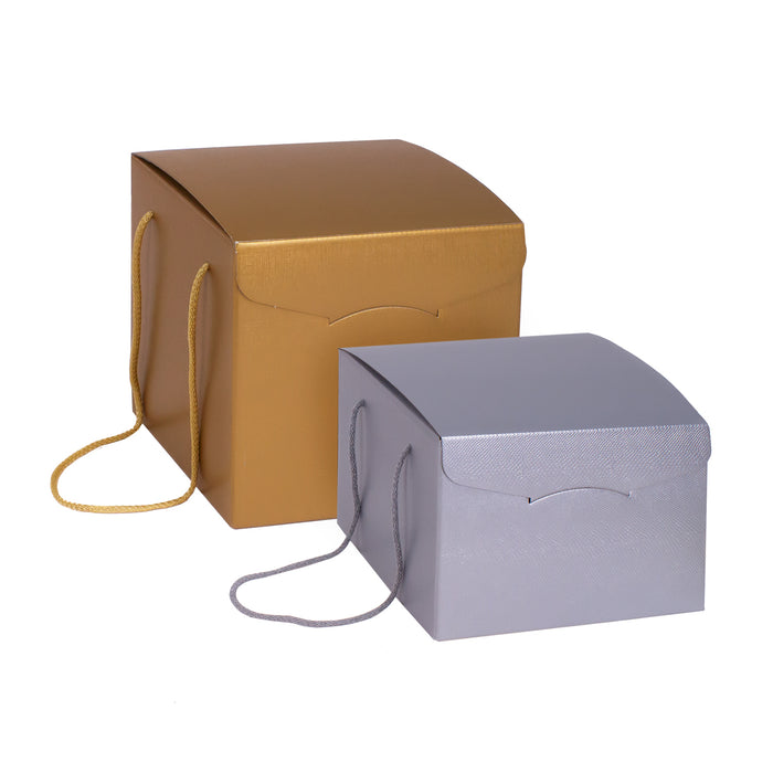 METALLIC CHEST BOX WITH ROPE HANDLE