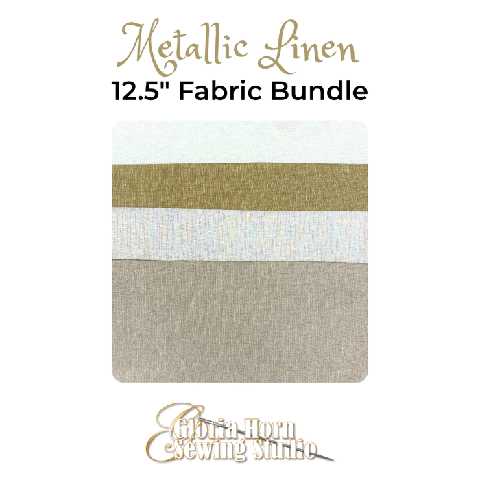Metallic Linen - Fabric Bundle | Four 12.5” x WOF