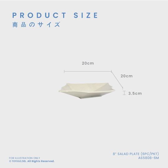 MIKA 8INCH SALAD PLATE 6S (AS5808-6)