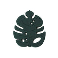 Monstera Shape Silicone Teether, Dark Green
