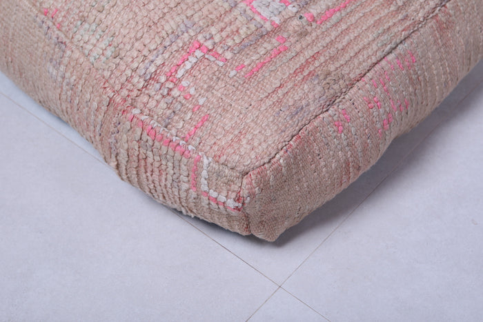 Moroccan berber handmade rug azilal pouf - Moroccan kilim pouf