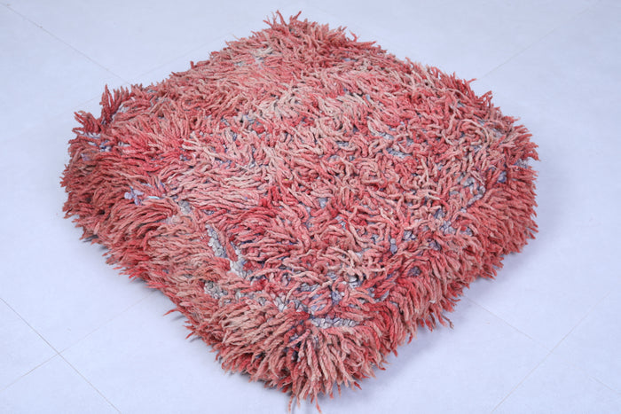 Moroccan berber ottoman old rug pouf - kilim pouf