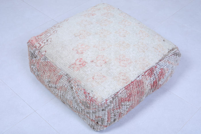 Moroccan handmade kilim ottoman old rug pouf - Moroccan kilim pouf