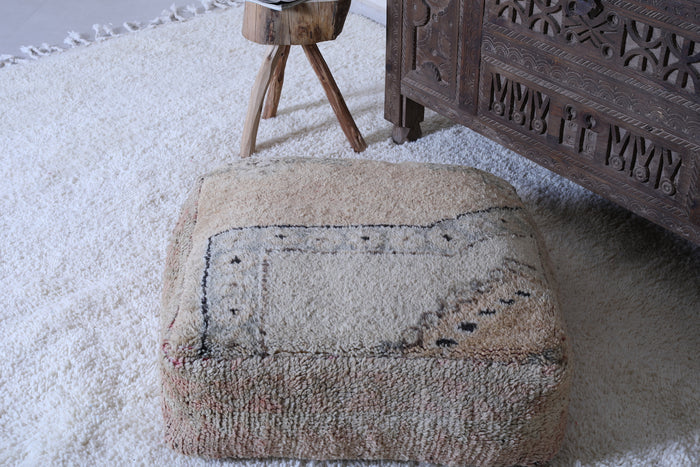 Moroccan kilim handmade ottoman old pouf - Moroccan kilim pouf