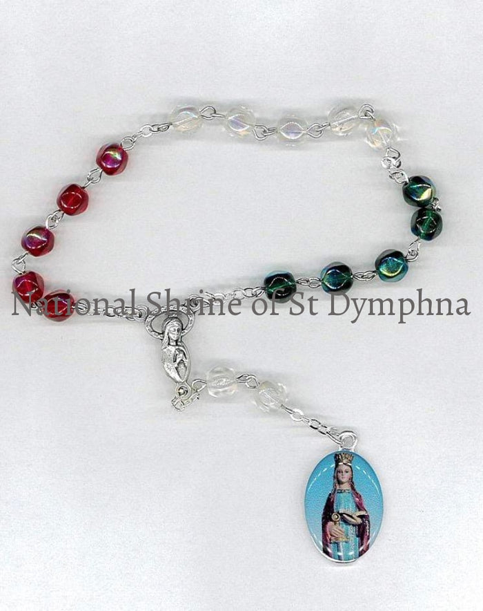 Multi-Color St. Dymphna Chaplet Rosaries Chaplets And Cases