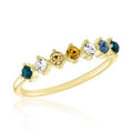 Multicolor Stone Gold Layer Ring