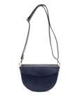 Navy Linda Crescent Crossbody with Braided Strap
