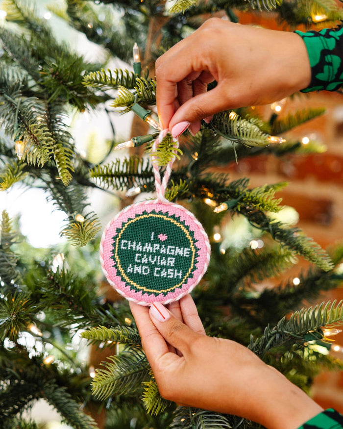 Needlepoint Ornament - Caviar Cash-[product_category]-Whatsoever Things