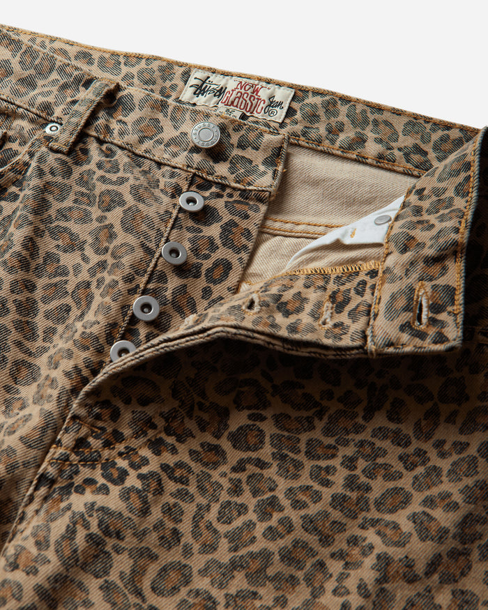 Stüssy New Classic Jeans Denim Vtg Leopard Pants Denim 116705SJ 923