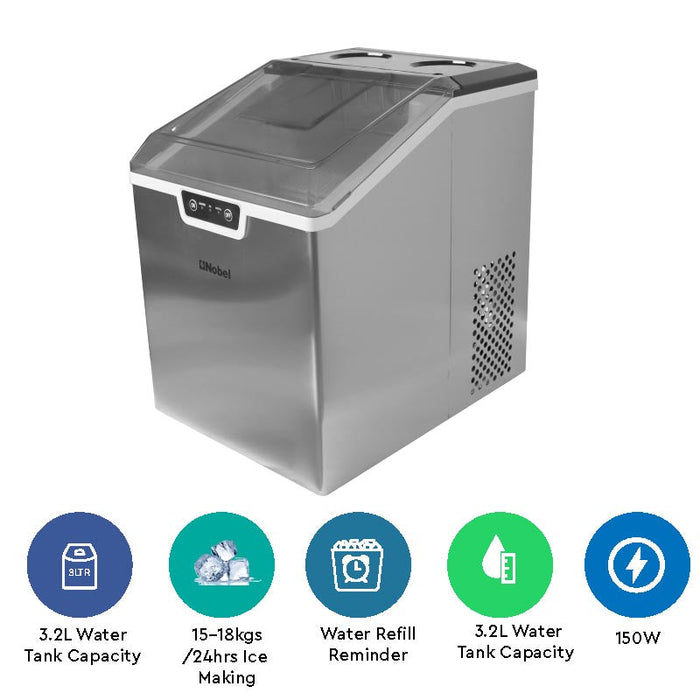 Nobel 2.4 Kgs Icebin Cube Maker NIM24