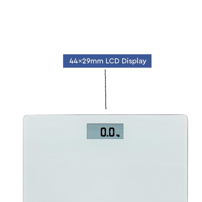NOBEL Bathroom Scale White Tempered Glass Digital Anti Slip Feet NBS52WH