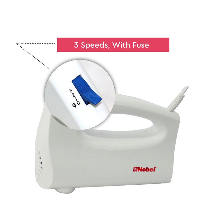 NOBEL Blender 250W 3 Speed White Color NHB25