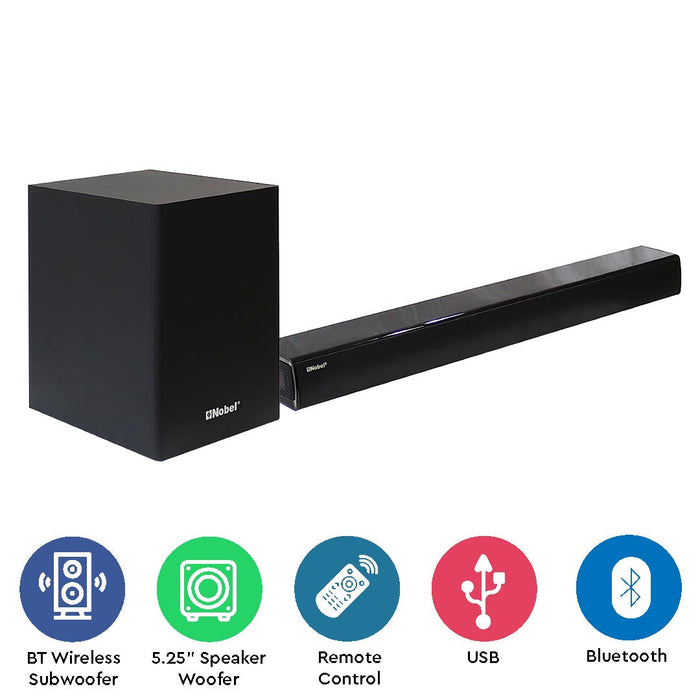 NOBEL Bluetooth Speaker Sound Bar Black NSB244BT
