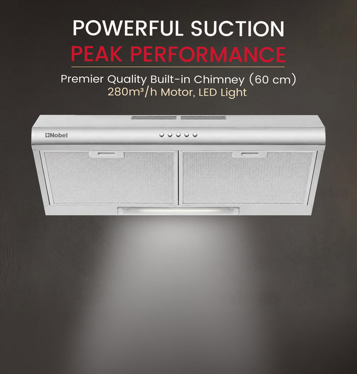 NOBEL Builtin - Hoods Stainless Steel 60cm NBI7501CHSS