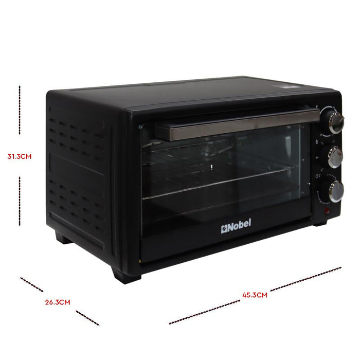 Nobel Electric Oven Black 18 Ltrs 1280W Stainless Steel Heating NEO20