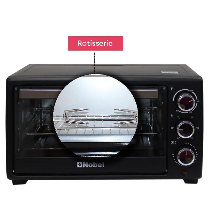 Nobel Electric Oven Black 18 Ltrs 1280W Stainless Steel Heating NEO20