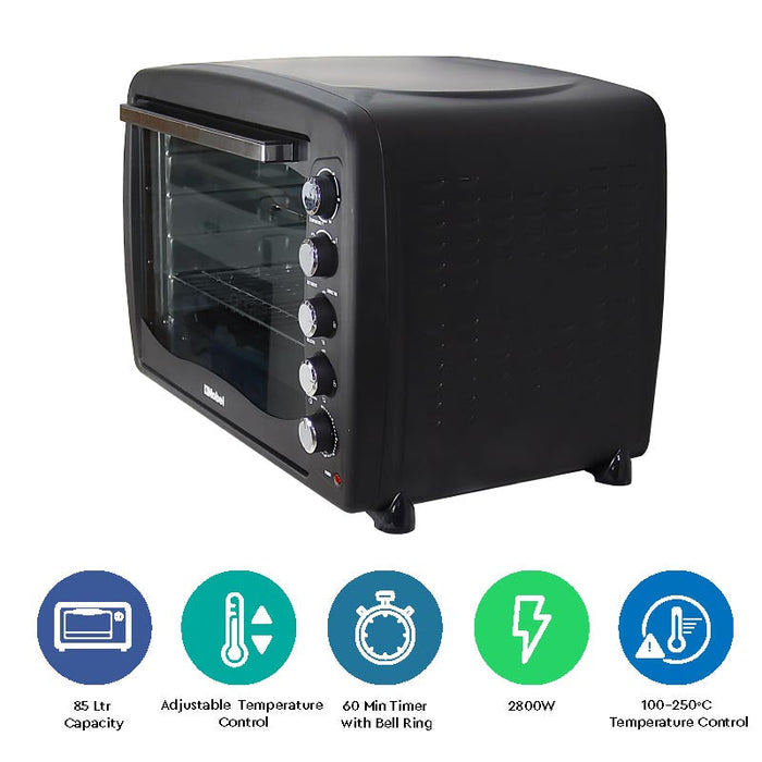 Nobel Electric Oven Black Convection Fan Rotisserie NEO100