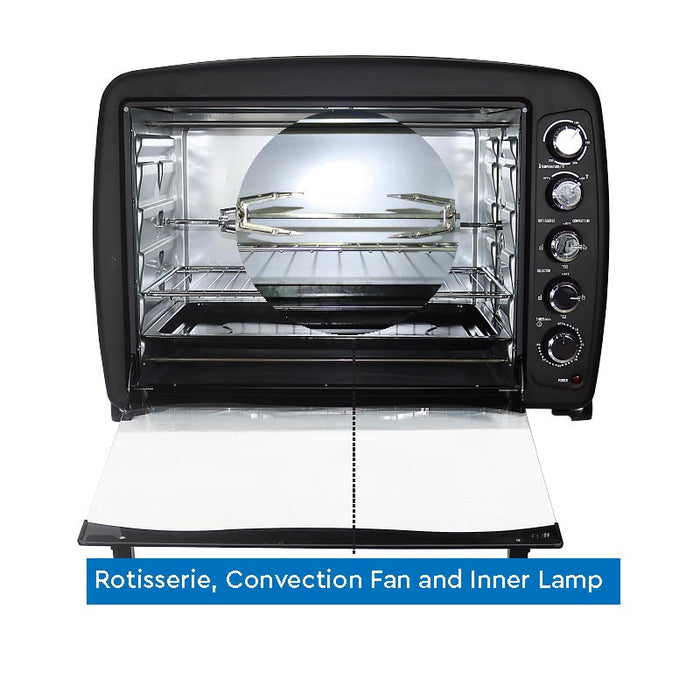 Nobel Electric Oven Black Convection Fan Rotisserie NEO100