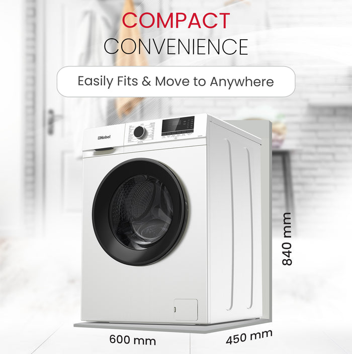 Nobel Front Load Washers White 6 Kgs 1000Rpm NWM760RH