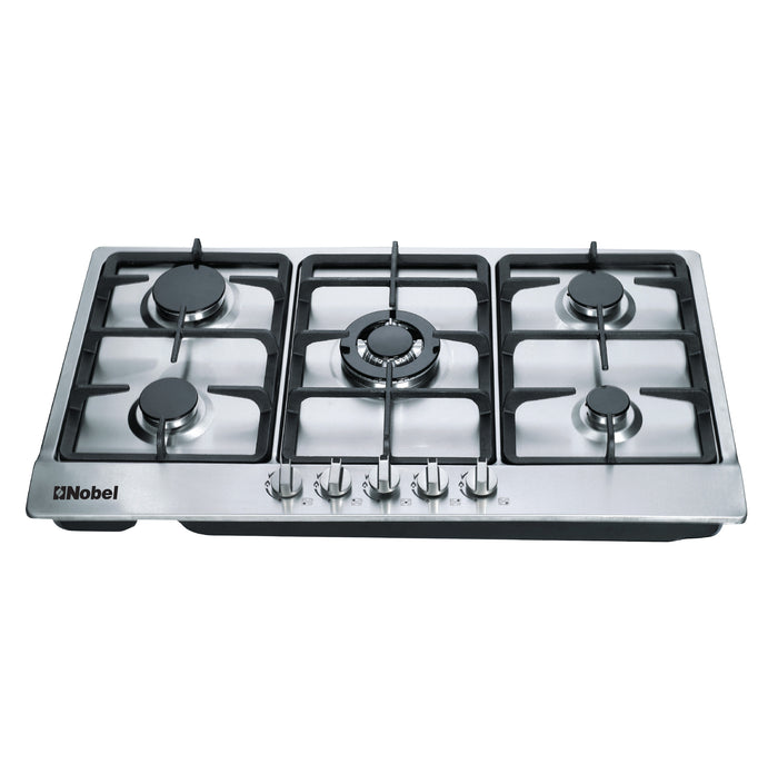Nobel Gas Hobs Stainless Steel 90 Cm 5 Gas Burners Ffd NBH9501