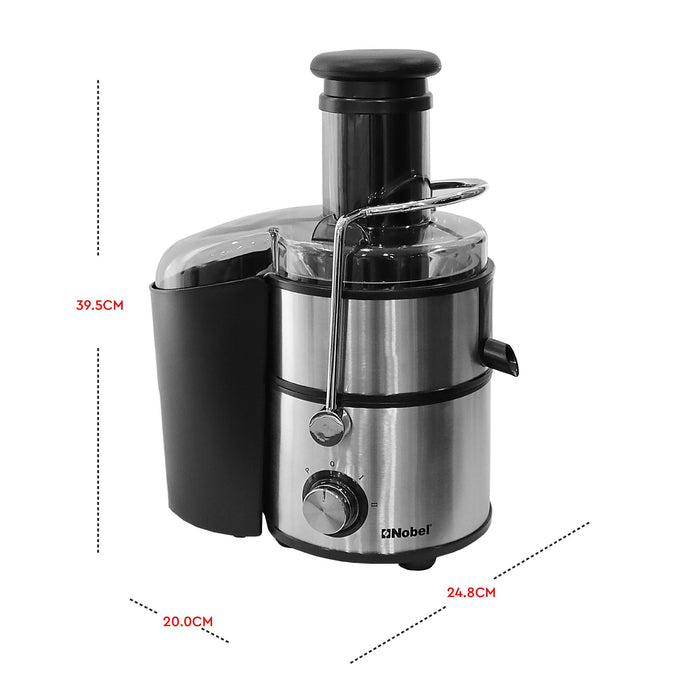 Nobel Juicer Stainless Steel 2 Litre 800W Silver Color NJE404E