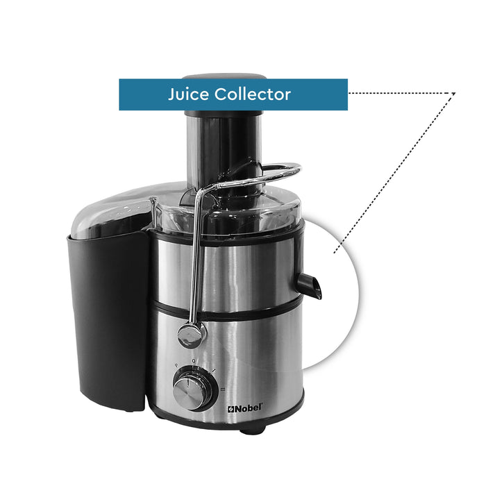 Nobel Juicer Stainless Steel 2 Litre 800W Silver Color NJE404E