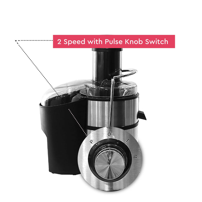 Nobel Juicer Stainless Steel 2 Litre 800W Silver Color NJE404E
