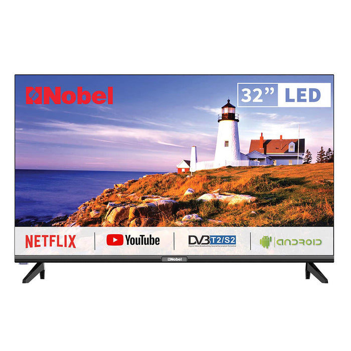 NOBEL LED - Flat Smart Black 32 inch HD Smart DVBT2 NTV32SMART
