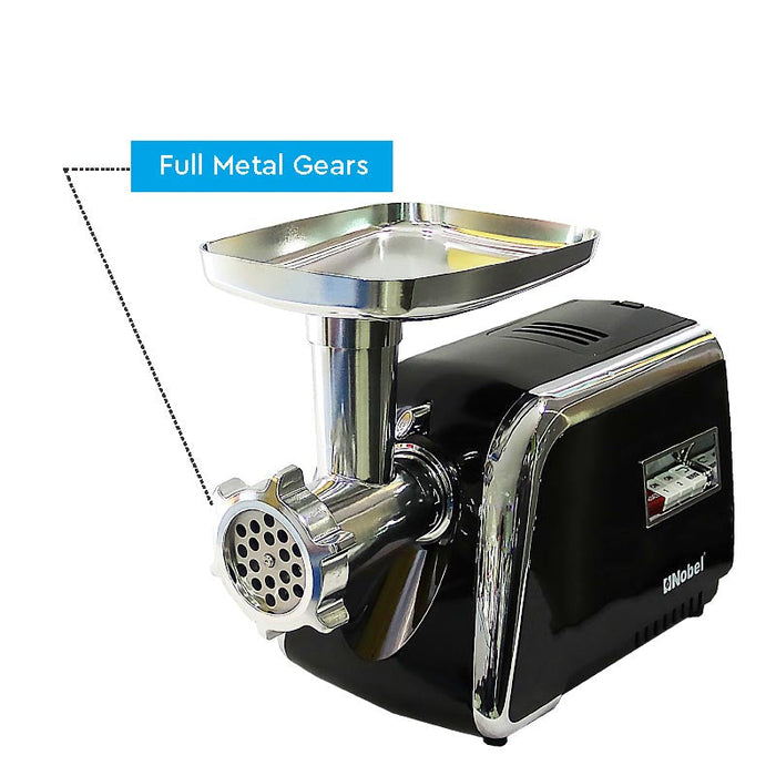 Nobel Meat Grinder Black 1800W 2 Speed+Reverse Function NMG2500