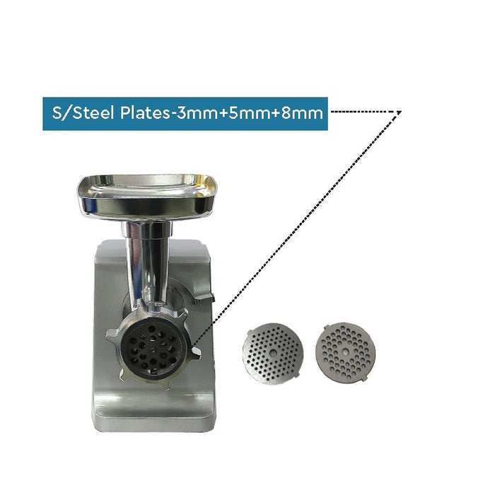 Nobel Meat Grinder Silver 2100W 2 Speed + Reverse Function  NMG3000