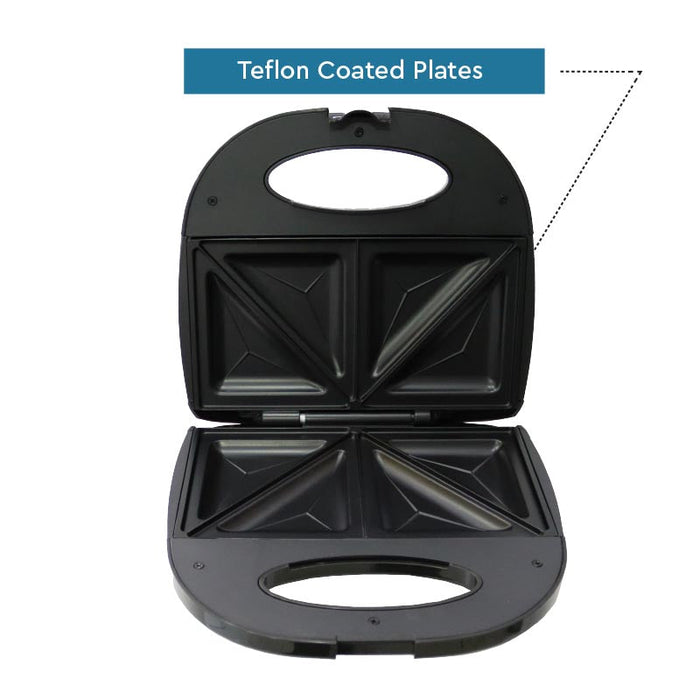 Nobel Sandwich Maker 700W Black/Silver Color NSM25S