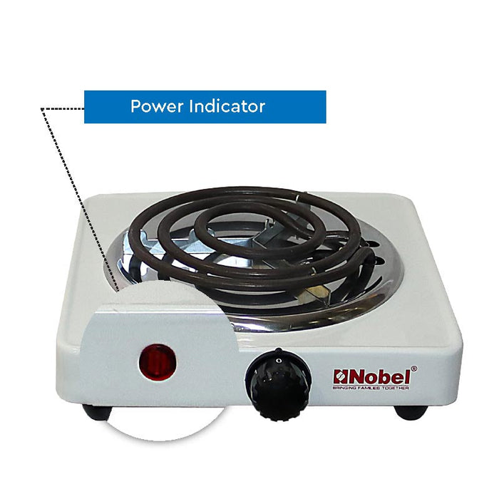 Nobel Spiral Hot Plate 1000W 5KG Silver Color NHPS001