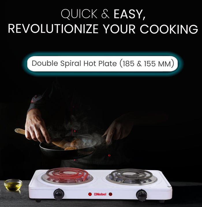 Nobel Spiral Hot Plate 10KG Silver Color NHPS002