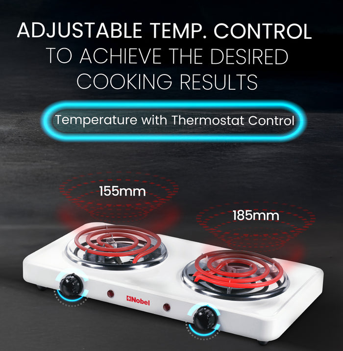 Nobel Spiral Hot Plate 10KG Silver Color NHPS002