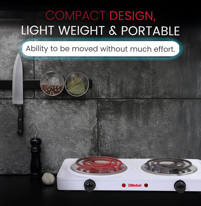 Nobel Spiral Hot Plate 10KG Silver Color NHPS002